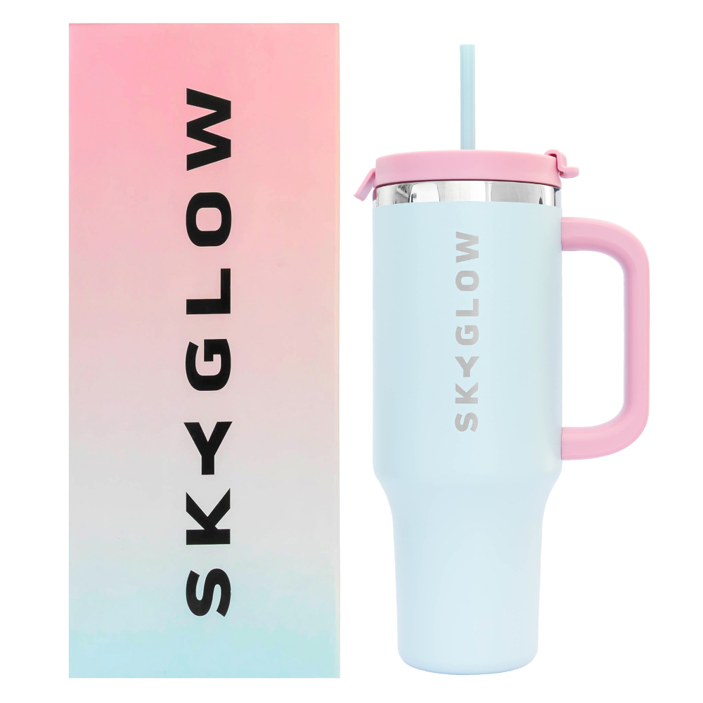 1.2L Luxe Travel Tumbler with Straw & Handle