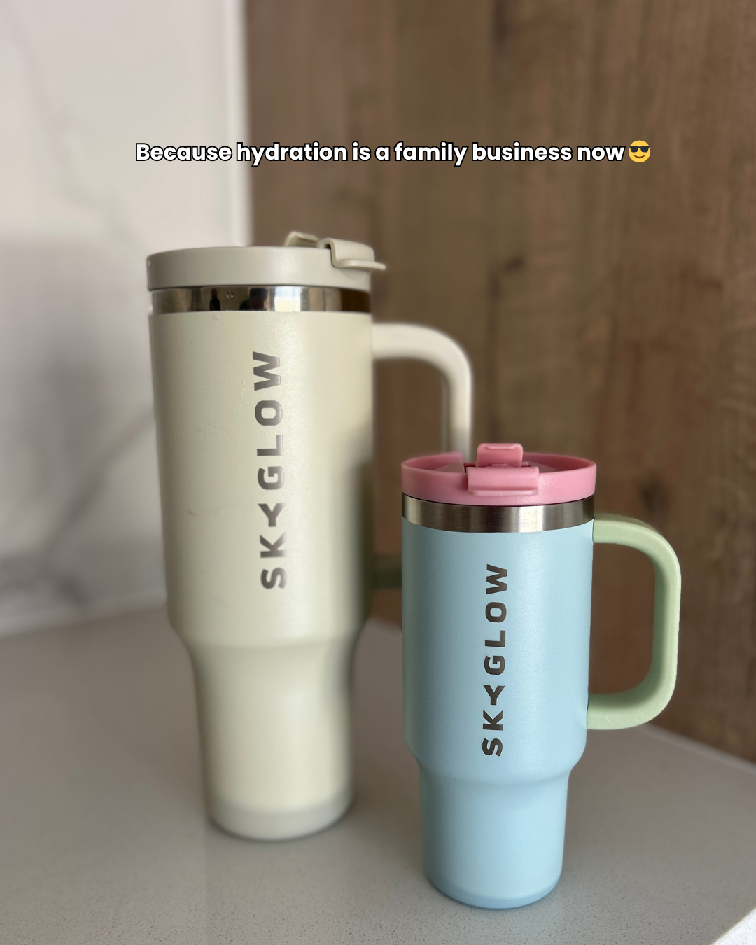 SkyGlow Kids 473ml Insulated Tumbler with Handle & Straw | Spill-Proof Petal Sky