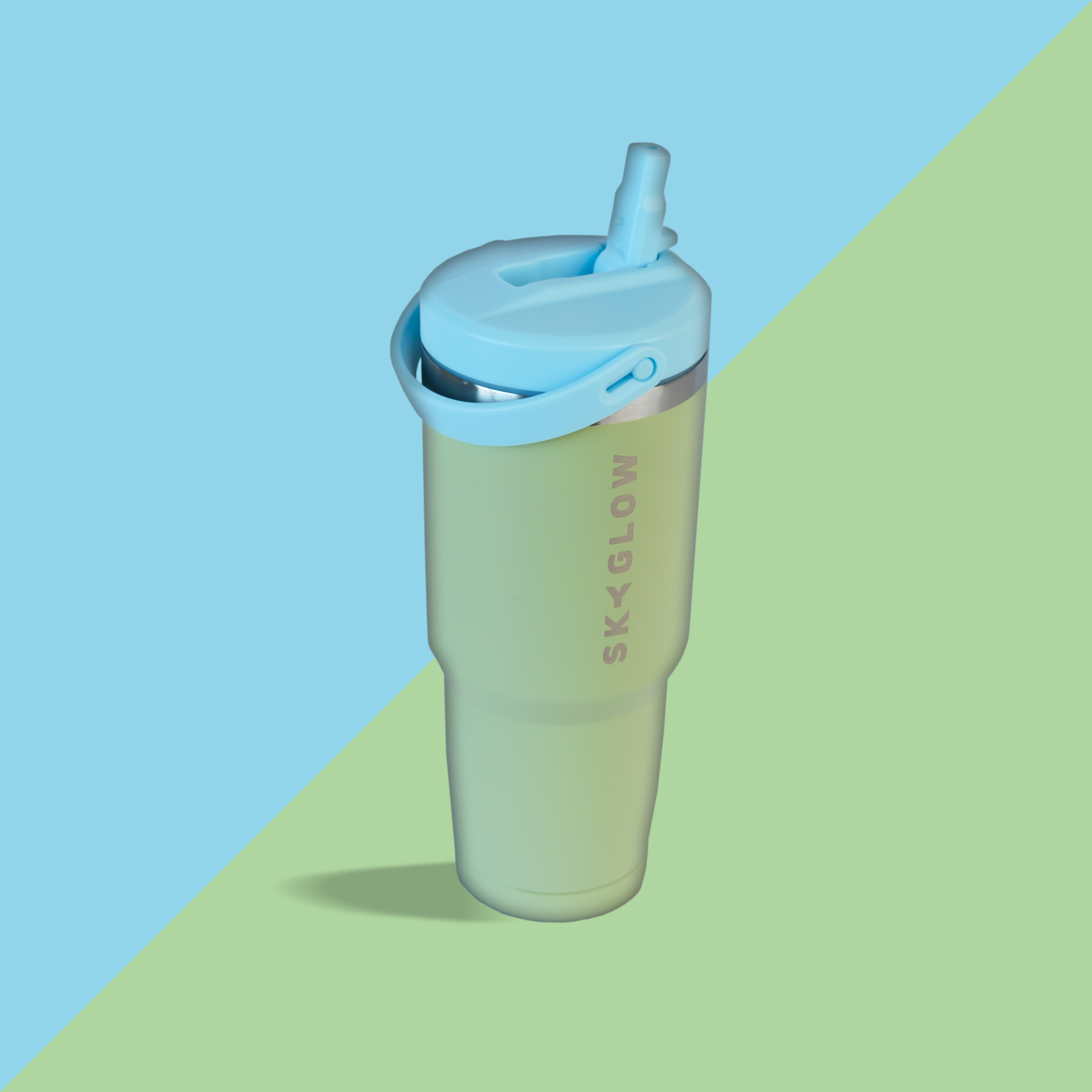 887ml Stainless Steel Tumbler with Flip Straw