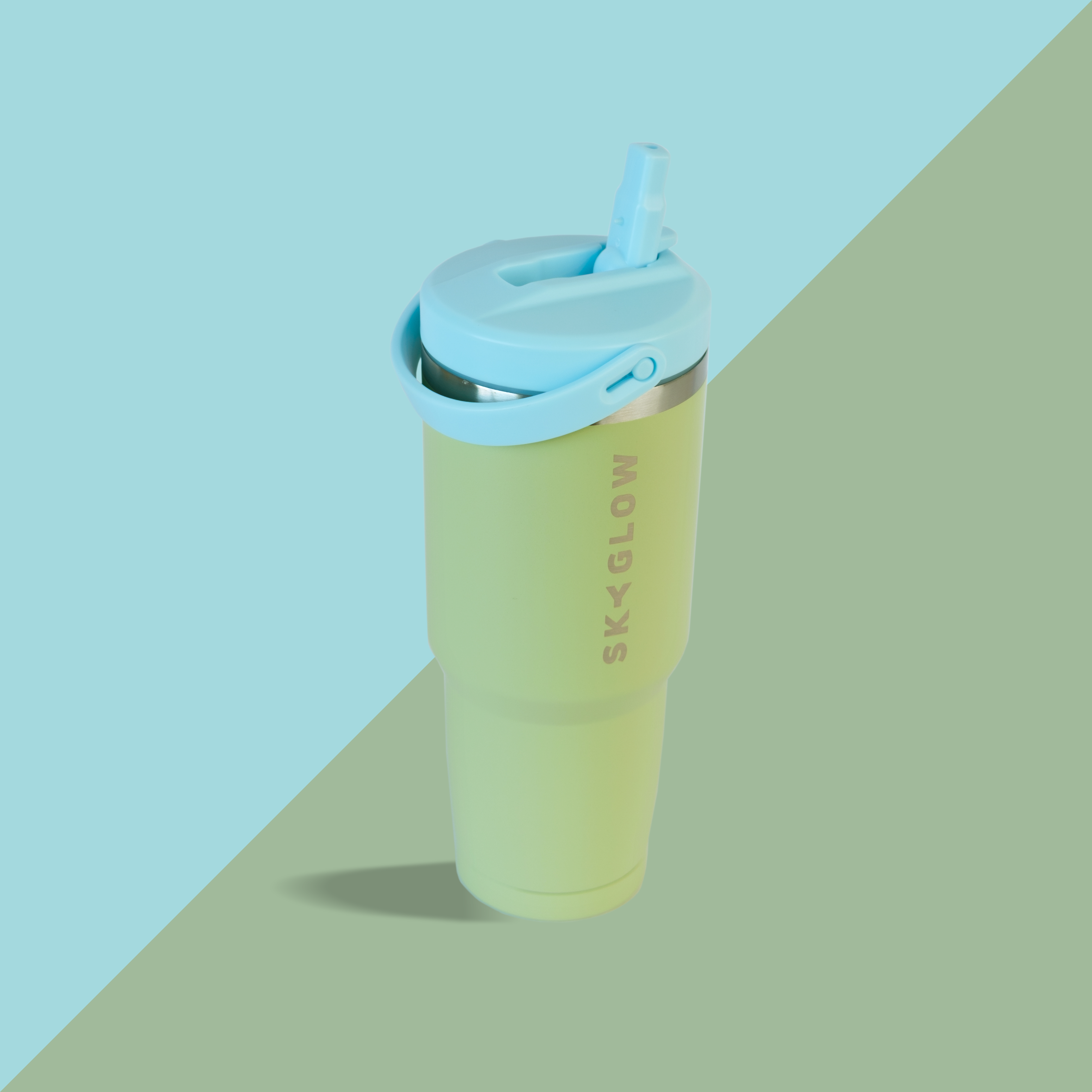 887ml Stainless Steel Tumbler with Flip Straw