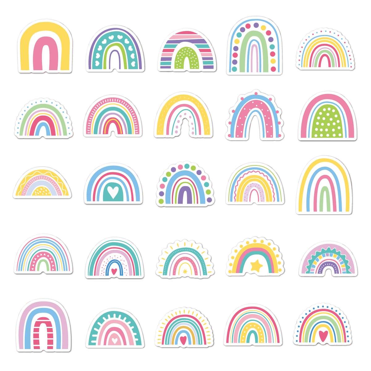 Skyglow RAINBOW Sticker Pack – Assorted Pack of 10 Colorful Designs🌈
