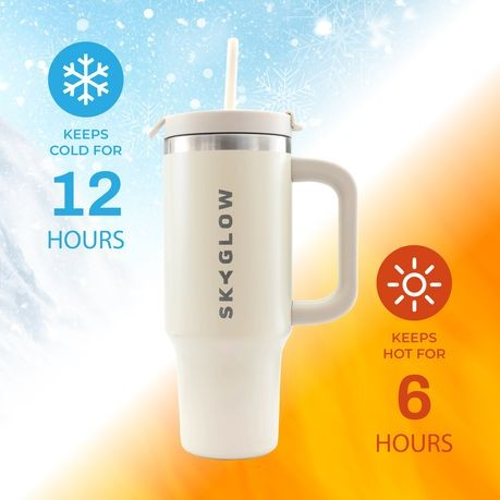 1.2L Luxe Travel Tumbler with Straw & Handle