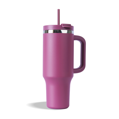 1.2L Luxe Travel Tumbler with Straw & Handle