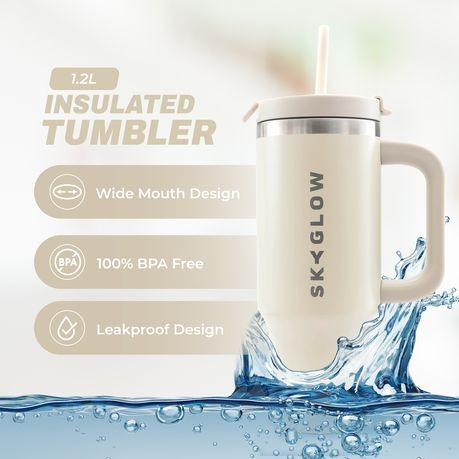 Tumbler with Straw Travel Mug with Handle 880ML