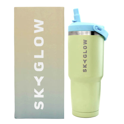 887ml Stainless Steel Tumbler with Flip Straw