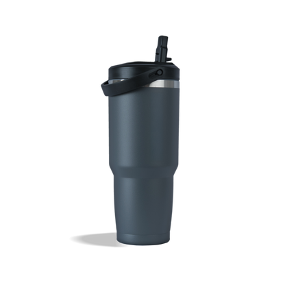 887ml Stainless Steel Tumbler with Flip Straw