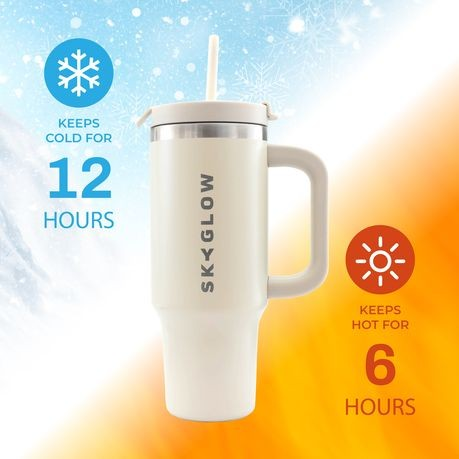 Tumbler with Straw Travel Mug with Handle 880ML