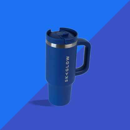 880ml Luxe Travel Tumbler with Straw & Handle