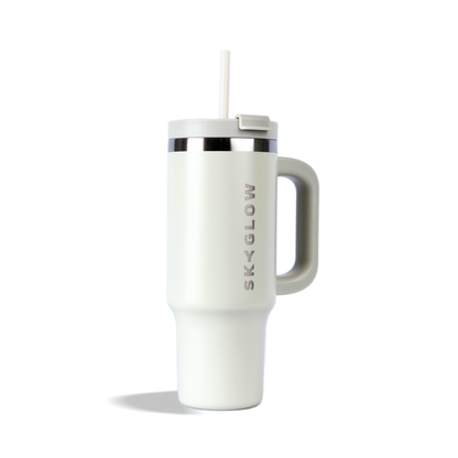 880ml Luxe Travel Tumbler with Straw & Handle