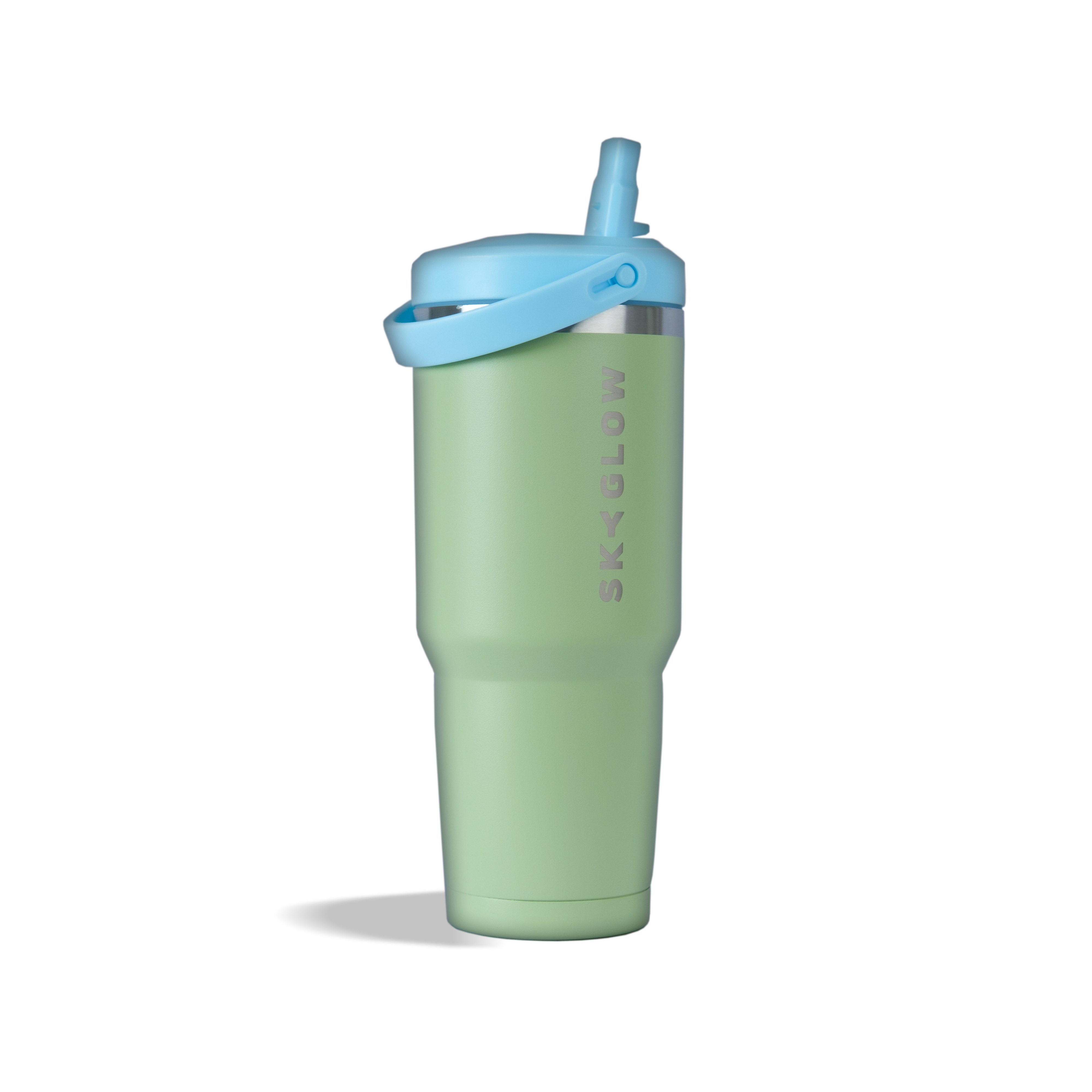 887ml Stainless Steel Tumbler with Flip Straw