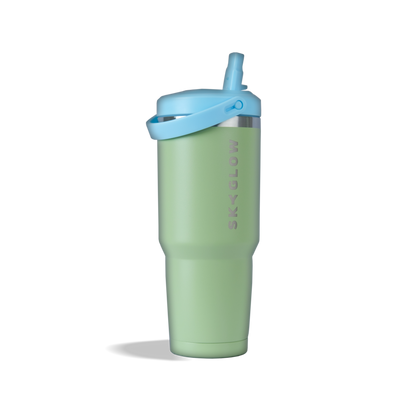 887ml Stainless Steel Tumbler with Flip Straw