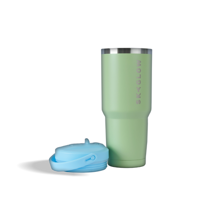 887ml Stainless Steel Tumbler with Flip Straw