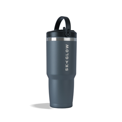 887ml Stainless Steel Tumbler with Flip Straw