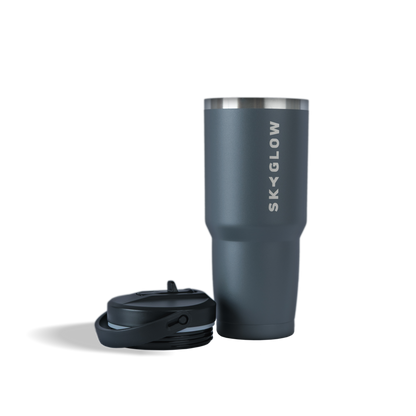 887ml Stainless Steel Tumbler with Flip Straw