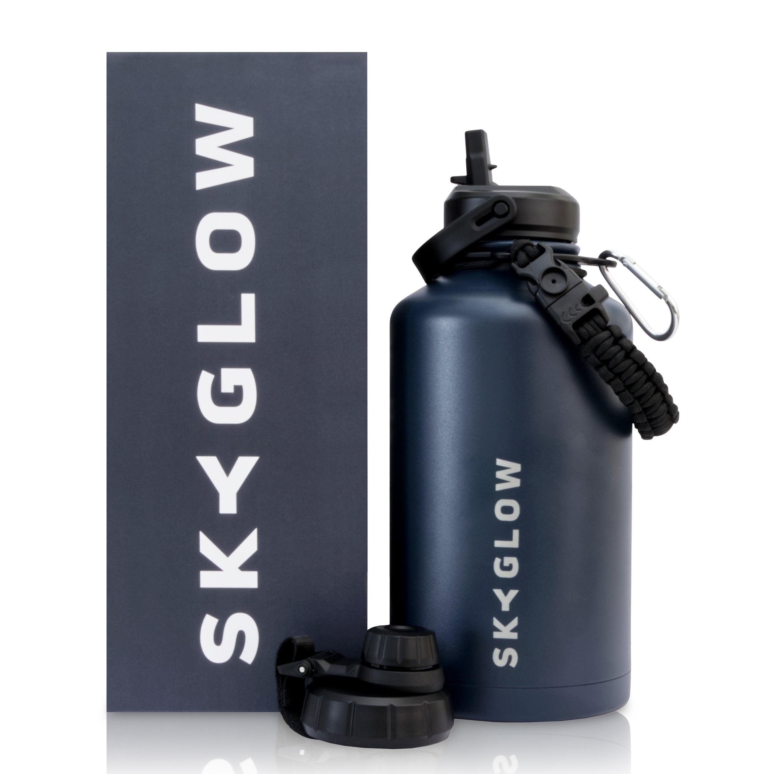 SkyGlow 1.9L Insulated Water Bottle Leakproof Stainless Steel Gym Travel