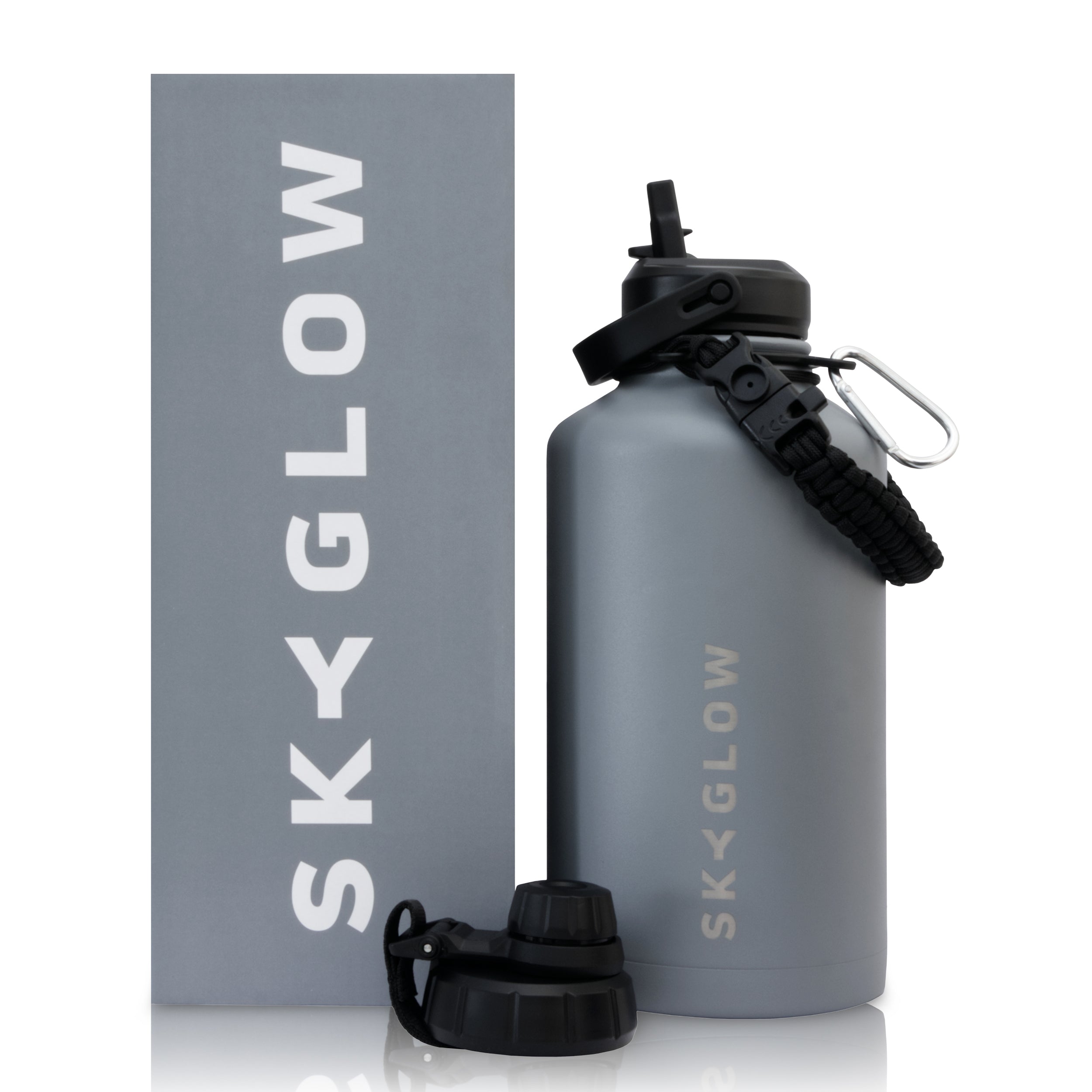 SkyGlow 1.9L Insulated Water Bottle Leakproof Stainless Steel Gym Travel