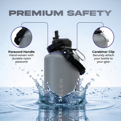 SkyGlow 1.9L Insulated Water Bottle Leakproof Stainless Steel Gym Travel