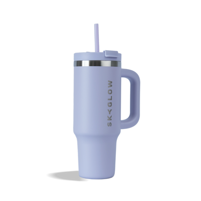 880ml Luxe Travel Tumbler with Straw & Handle
