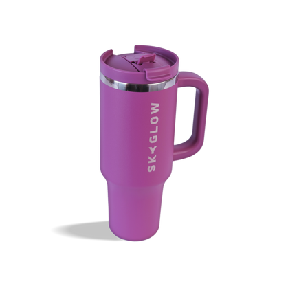 1.2L Luxe Travel Tumbler with Straw & Handle