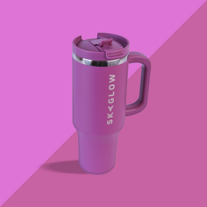 1.2L Luxe Travel Tumbler with Straw & Handle