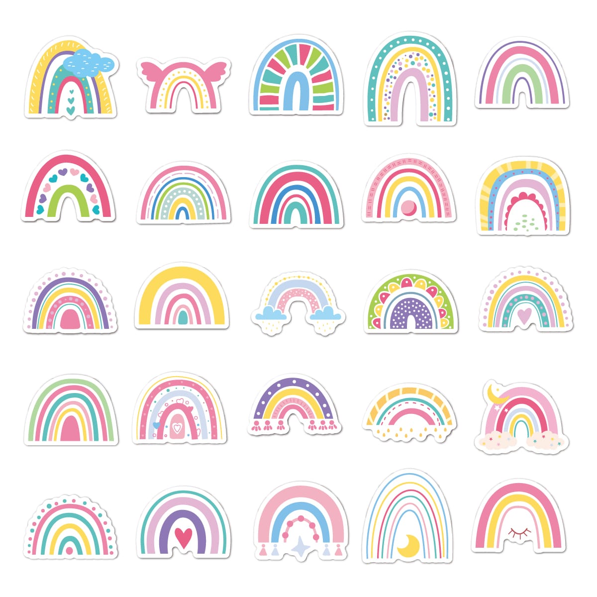 Skyglow RAINBOW Sticker Pack – Assorted Pack of 10 Colorful Designs🌈