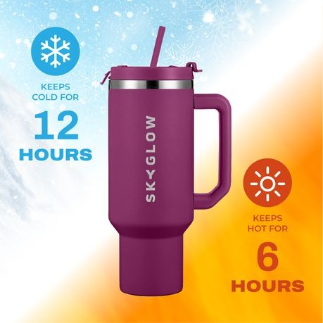 Tumbler with Straw Travel Mug with Handle 1.2L