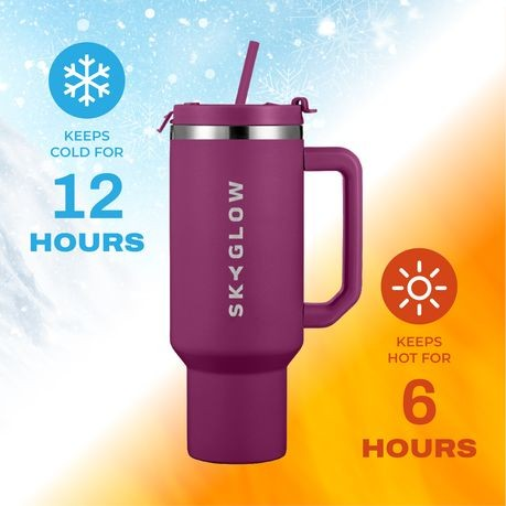 1.2L Luxe Travel Tumbler with Straw & Handle