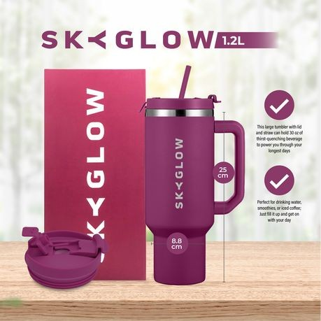 Tumbler with Straw Travel Mug with Handle 1.2L