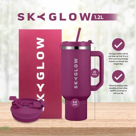 1.2L Luxe Travel Tumbler with Straw & Handle
