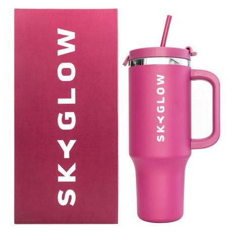 Tumbler with Straw Travel Mug with Handle 1.2L